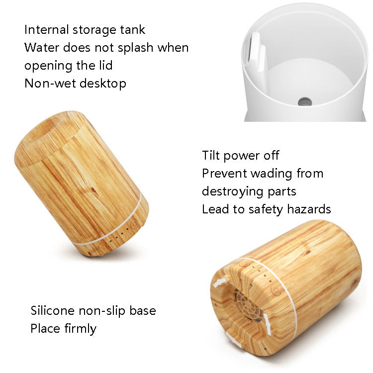 เครื่องฟอกอากาศ USB กลิ่นไม้ลายไม้ STB-105, ลายไม้สีอ่อน, ลายไม้สีเข้ม