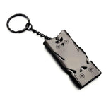 Outdoor High Decibel Stainless Steel Three-Tube Survival Rescue Whistle, Silver, Grey, Black, Colorful, Gold
