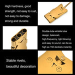 Outdoor High Decibel Stainless Steel Three-Tube Survival Rescue Whistle, Silver, Grey, Black, Colorful, Gold