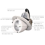 ไฟปลูกต้นไม้ LED สเปกตรัมเต็ม, 10w เจาะรู 80mm, 15w เจาะรู 95mm, 20w เจาะรู 120mm, 30w เจาะรู 150mm, 35w เจาะรู 150mm, 40w เจาะรู 150mm