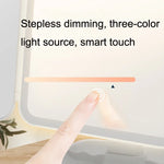 430 Three-Sided Folding LED Makeup Mirror Table Lamp, Plug-in Style, Charging Style, Three-color Light Charging Style