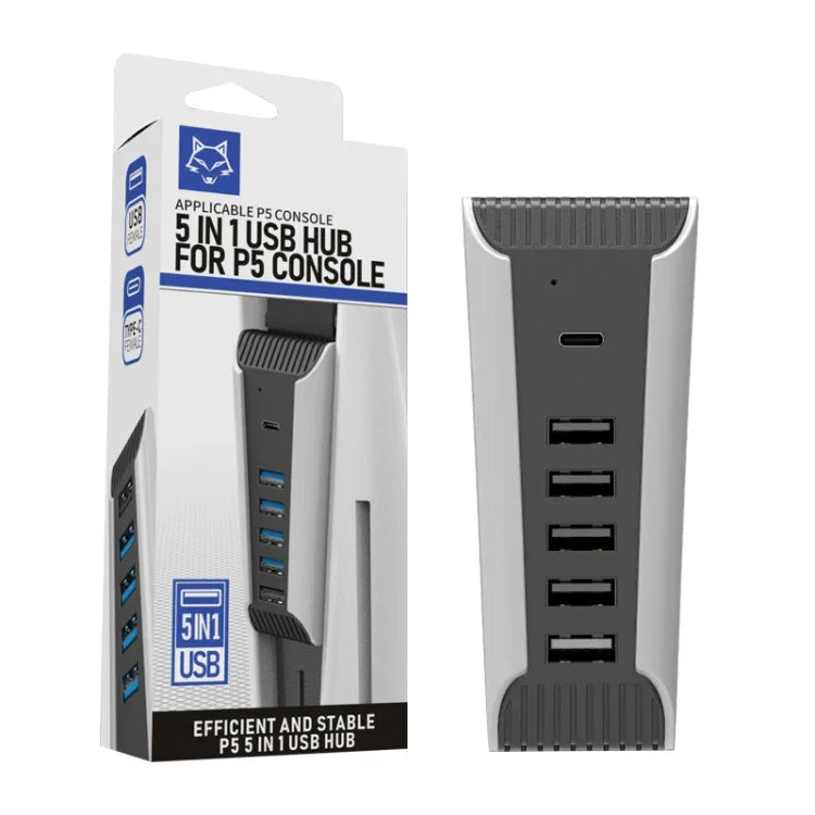 USB HUB 5-in-1 สำหรับเครื่องเล่น PS5, สำหรับ PS5 5-in-1