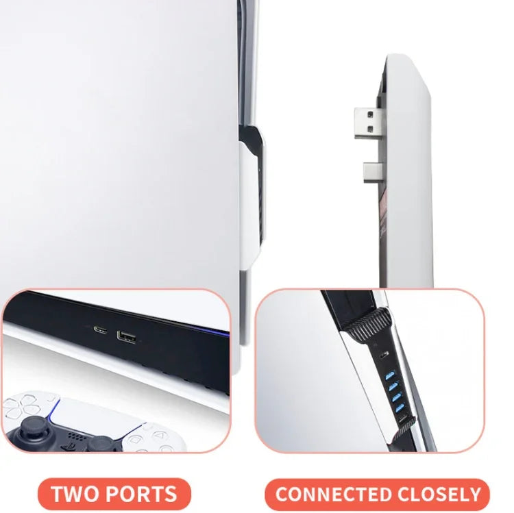 USB HUB 5-in-1 สำหรับเครื่องเล่น PS5, สำหรับ PS5 5-in-1