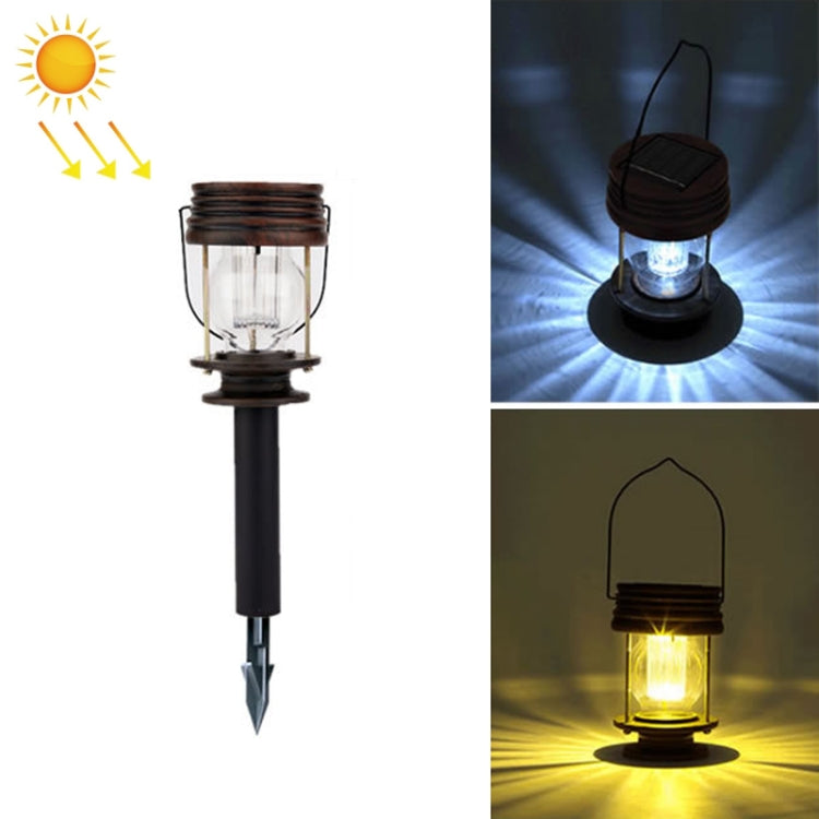 HSR002 Outdoor Retro Solar Lantern Camping Light, Spec:, Portable-Warm Light, Insert Type-Warm Light, Railing Type-Warm Light