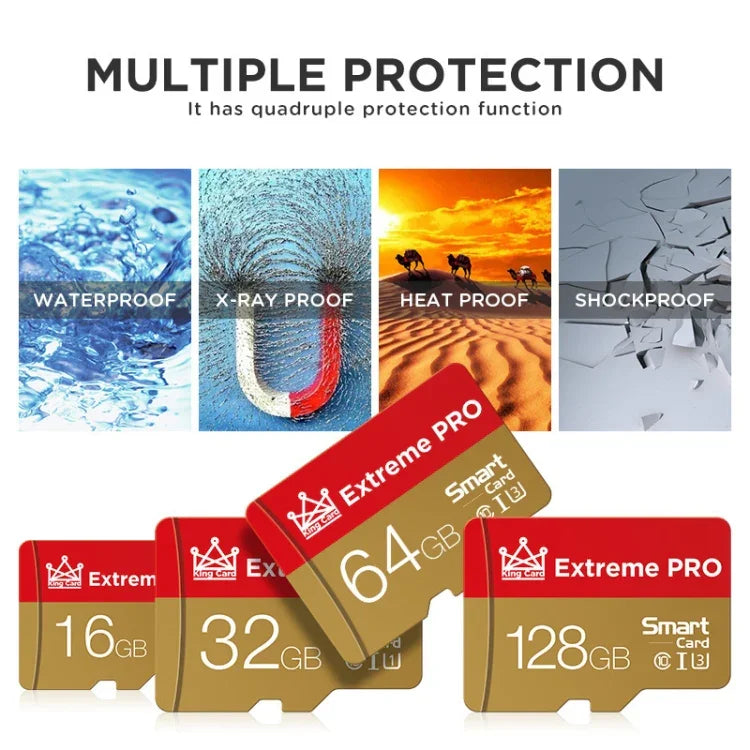 King Card RY032G518 การ์ดความจำสำหรับกล้องโทรศัพท์มือถือและการตรวจสอบ, 16GB, 32GB, 64GB, 128GB