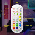 ไฟเส้น LED ซิมโฟนีพร้อมรีโมท 2.4G, ความยาว: 2m 28 ดวง, 3m 42 ดวง, 4m 56 ดวง, 5m 70 ดวง, 7.5m 105 ดวง, 10m 140 ดวง