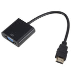ZHQ007 ตัวแปลง HDMI เป็น VGA ความละเอียด HD 1080P สีขาว ดำ