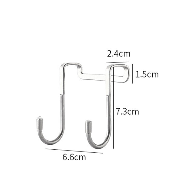 5pcs /Pack  S-Shaped Double Hook Stainless Steel Coat And Drawer Door Rear Hook, S-Shaped Double Hook