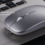 เมาส์ไร้สาย C7002 2400DPI 4 ปุ่ม มีไฟสีสันสดใส 2.4G สีขาว 2.4G ทองกุหลาบ 2.4G ดำ 2.4G เงินเทา โหมดคู่ สีขาว โหมดคู่ สีดำ โหมดคู่ สีเงิน โหมดคู่ สีทอง