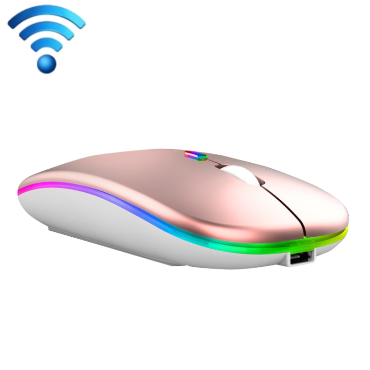 เมาส์ไร้สาย C7002 2400DPI 4 ปุ่ม มีไฟสีสันสดใส 2.4G สีขาว 2.4G ทองกุหลาบ 2.4G ดำ 2.4G เงินเทา โหมดคู่ สีขาว โหมดคู่ สีดำ โหมดคู่ สีเงิน โหมดคู่ สีทอง