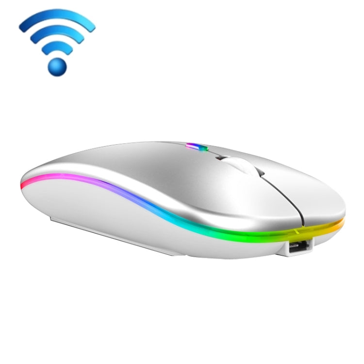 เมาส์ไร้สาย C7002 2400DPI 4 ปุ่ม มีไฟสีสันสดใส 2.4G สีขาว 2.4G ทองกุหลาบ 2.4G ดำ 2.4G เงินเทา โหมดคู่ สีขาว โหมดคู่ สีดำ โหมดคู่ สีเงิน โหมดคู่ สีทอง