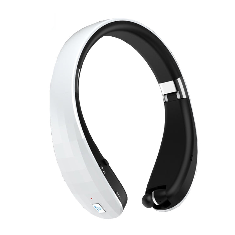 หูฟัง Bluetooth แบบพับได้คล้องคอ ปรับความยาวได้, สีดำ, สีขาว