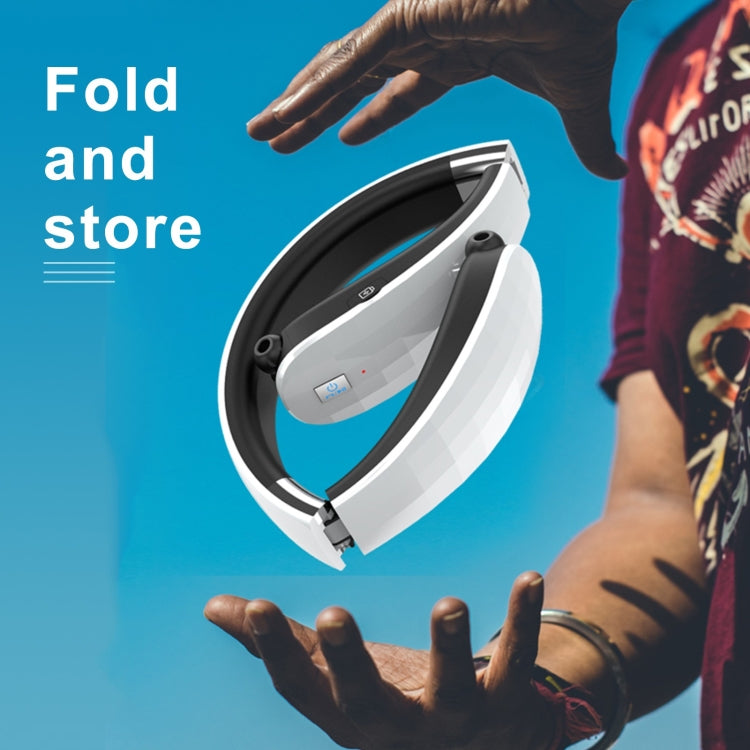 หูฟัง Bluetooth แบบพับได้คล้องคอ ปรับความยาวได้, สีดำ, สีขาว