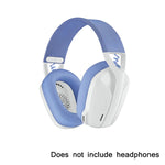 แผ่นรองหูฟังฟองน้ำ 2 ชิ้นสำหรับ Logitech G435, หูฟังครอบสีชมพูแดง, หูฟังครอบสีน้ำเงิน, แถบคาดหัวสีดำ, แถบคาดหัวสีม่วง, แถบคาดหัวสีน้ำเงิน