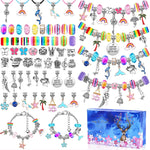 ชุดทำกำไลคริสตัลสีสันสดใสสำหรับเด็ก DIY 112 ชิ้น T-15