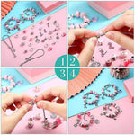 ชุดทำกำไลเครื่องประดับการ์ตูนคริสตัลสีสันสดใสสำหรับเด็ก DIY 63 ชิ้น TZ-05, 63 ชิ้น (ชุดม่วง), 63 ชิ้น (ชุดแดง), 63 ชิ้น (ชุดเขียว), 63 ชิ้น (ชุดสี)