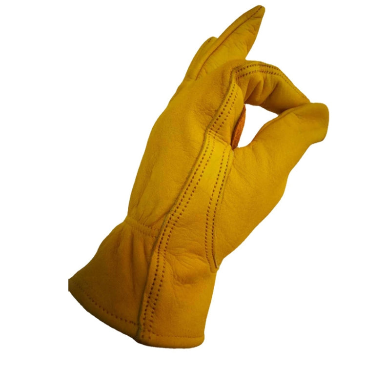 ถุงมือหนังแท้สำหรับงานเชื่อมสวนกลางแจ้ง JJ-1004 1 คู่ ขนาด S, M, L, XL