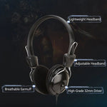 Soyto SY808MV Online Class Office Computer Headset, Cable Length: 1.6m, Black 3.5mm, Black 6.5mm