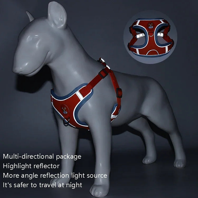 สายรัดอกสัตว์เลี้ยง BL-867 สายจูงสุนัขสะท้อนแสง, ขนาด:, S, M, L, XL