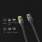 สายแสดงผล DisplayPort รุ่น DP1.4 เวอร์ชัน 8K ตัวผู้ต่อผู้ชาย สำหรับจอมอนิเตอร์คอมพิวเตอร์, ความยาว 0.5m, 1m, 1.5m, 2m, 3m, 5m, 7m, 10m