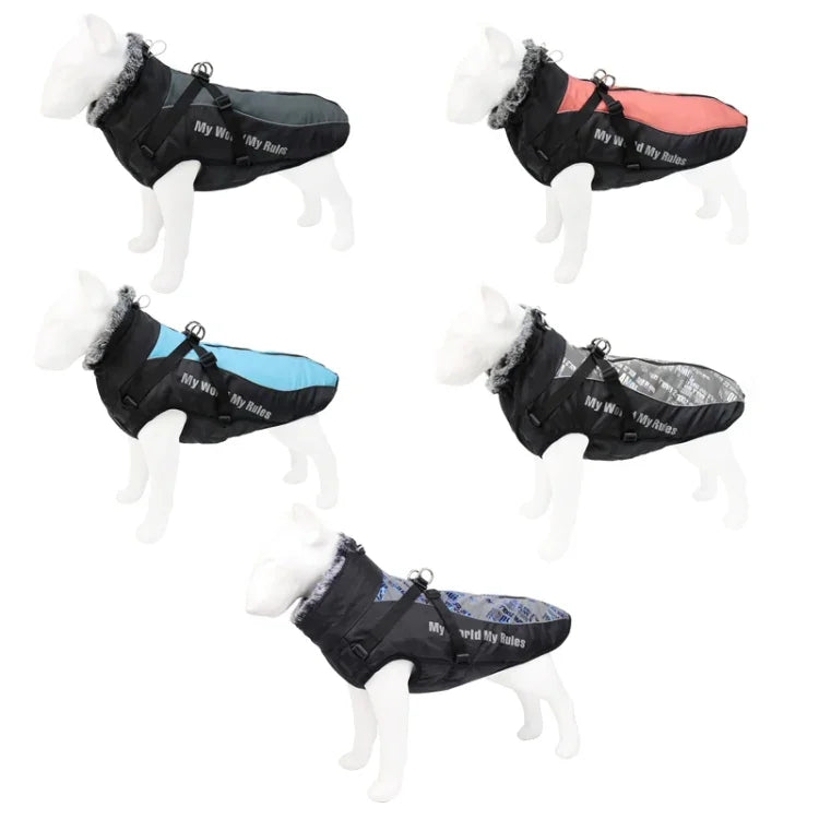 BL-683 เสื้อสุนัขสะท้อนแสงเก็บความอบอุ่น, XL, XXL, XXXL