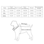 BL-683 เสื้อสุนัขสะท้อนแสงเก็บความอบอุ่น, XL, XXL, XXXL