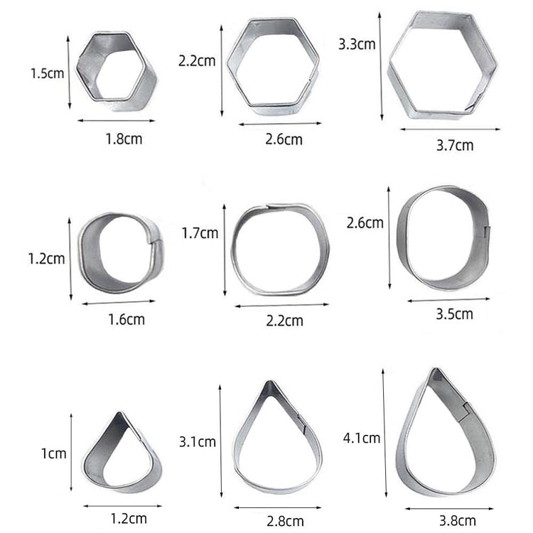 Stainless Steel Biscuit Mold, 30 PCS / Set, 27 PCS / Set