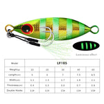 PROBEROS เหยื่อโลหะสำหรับตกปลาทะเล LF105, 10กรัม, 20กรัม, 30กรัม, 40กรัม, 60กรัม