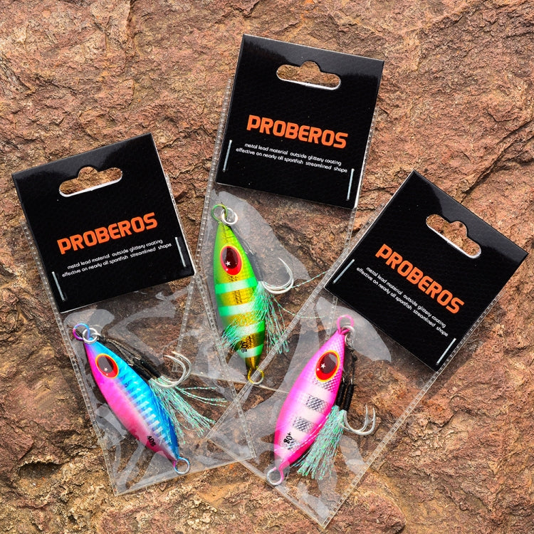 PROBEROS เหยื่อโลหะสำหรับตกปลาทะเล LF105, 10กรัม, 20กรัม, 30กรัม, 40กรัม, 60กรัม
