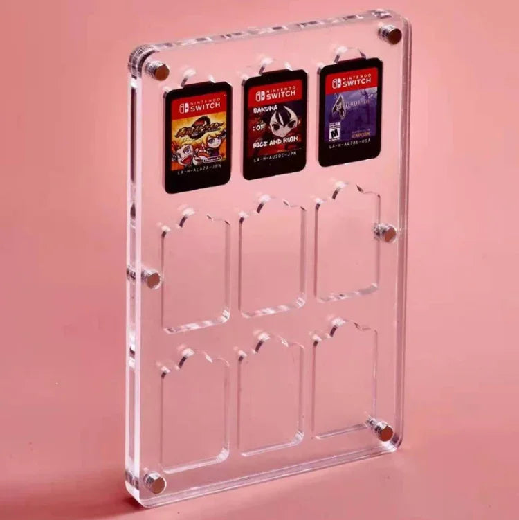 กล่องเก็บการ์ดเกมแม่เหล็กคริสตัลใส สำหรับ Switch, 9 ช่อง, 14 ช่อง, 27 ช่อง