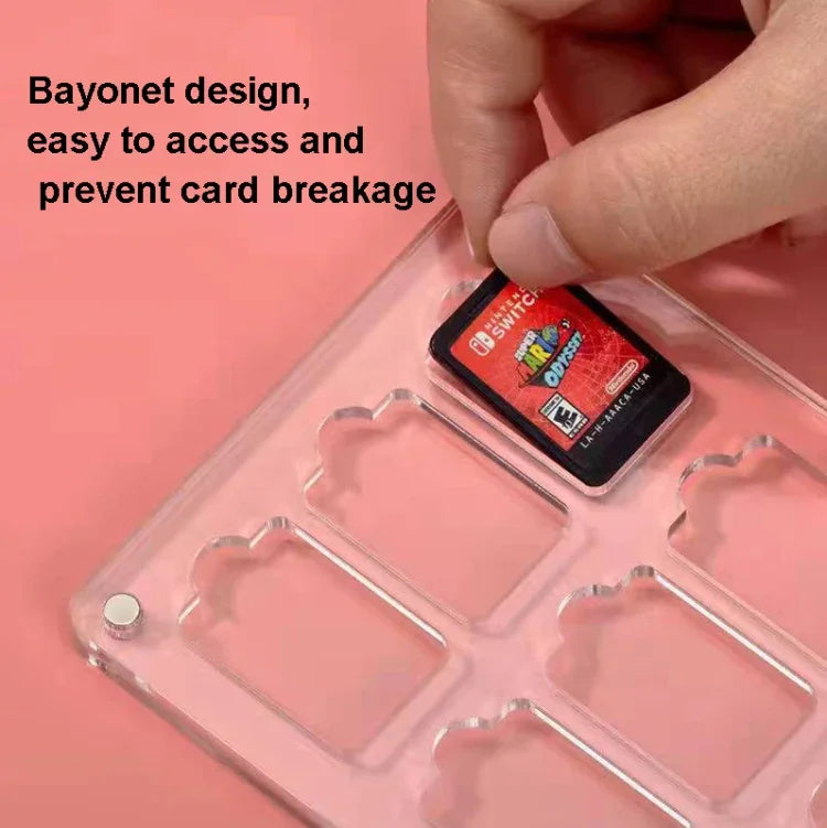 กล่องเก็บการ์ดเกมแม่เหล็กคริสตัลใส สำหรับ Switch, 9 ช่อง, 14 ช่อง, 27 ช่อง