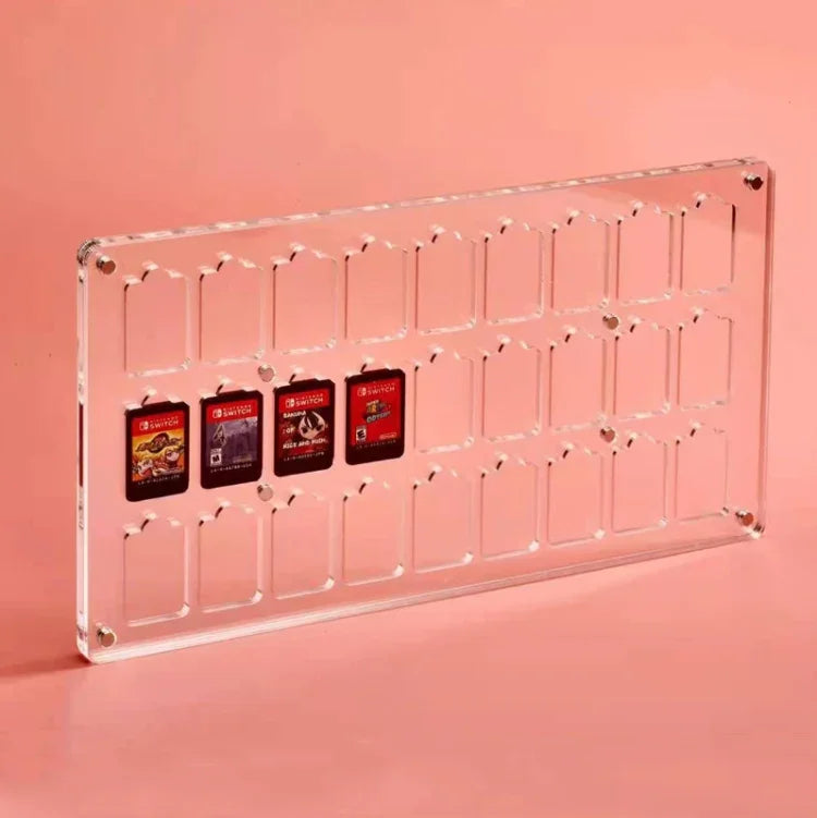 กล่องเก็บการ์ดเกมแม่เหล็กคริสตัลใส สำหรับ Switch, 9 ช่อง, 14 ช่อง, 27 ช่อง