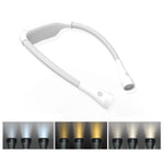 โคมไฟคอแขวนสำหรับนักเรียน ป้องกันสายตา LED สำหรับอ่านหนังสือ ชาร์จ USB สีขาว, สีดำ