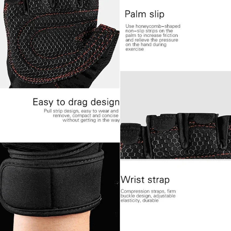 ถุงมือออกกำลังกายยิม ST-2120 แบบกันลื่น, S, M, L, XL