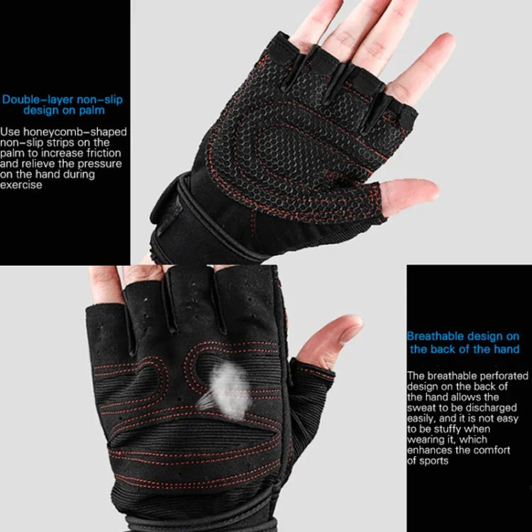 ถุงมือออกกำลังกายยิม ST-2120 แบบกันลื่น, S, M, L, XL