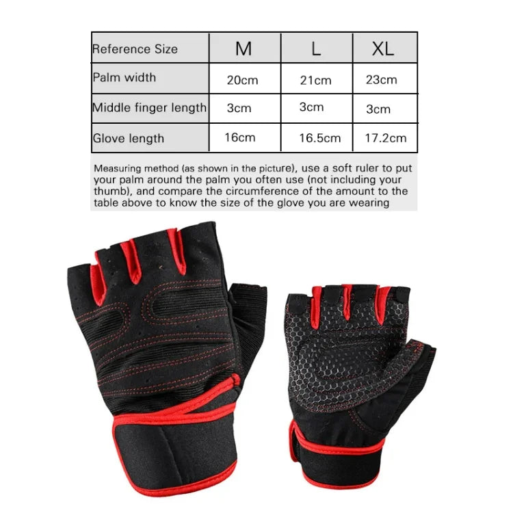 ถุงมือออกกำลังกายยิม ST-2120 แบบกันลื่น, S, M, L, XL
