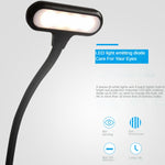 โคมไฟคลิปหนังสือขนาดเล็ก 8021 LED สำหรับโน้ตดนตรี ป้องกันสายตา สำหรับอ่านหนังสือ สีดำ, สีขาว