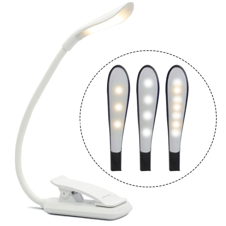 โคมไฟคลิปหนังสือพับ 7 ดวง LED 8027D-2 ป้องกันสายตา สีขาว, สีดำ