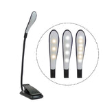 โคมไฟคลิปหนังสือพับ 7 ดวง LED 8027D-2 ป้องกันสายตา สีขาว, สีดำ