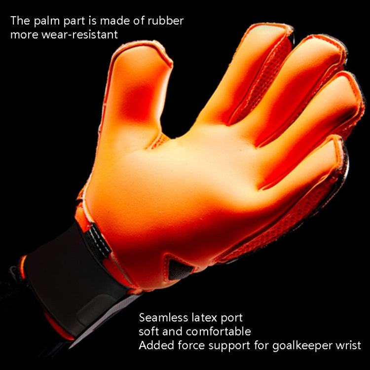 ถุงมือผู้รักษาประตู Ailsports ST5511 1 คู่ ป้องกันนิ้วหนาแบบลาเท็กซ์, ขนาด 5, 6, 7, 8, 9, 10, 11