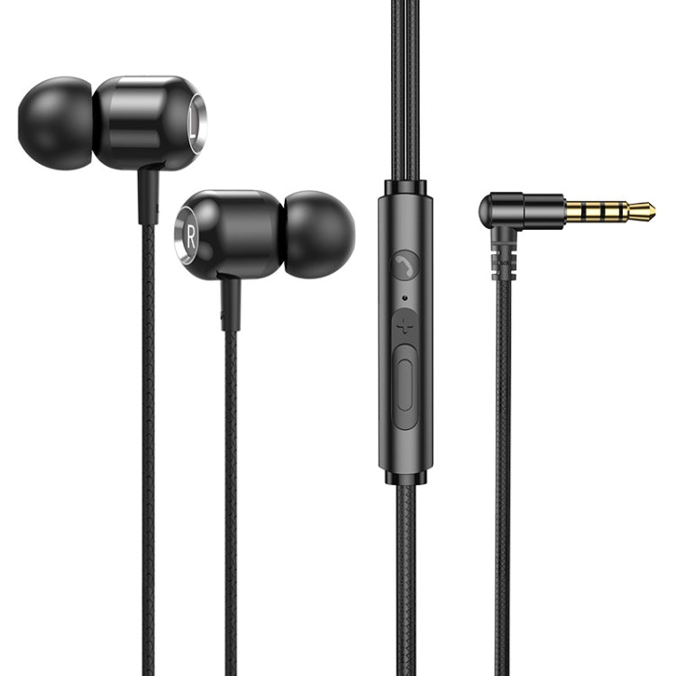 หูฟังมีสายแบบควบคุมพร้อมไมโครโฟน TS6000 3.5 มม. ข้อต่อโลหะ 2 ชิ้น, สีขาว, สีแดง, สีเขียว, สีดำ