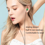 หูฟังมีสายแบบควบคุมพร้อมไมโครโฟน TS6000 3.5 มม. ข้อต่อโลหะ 2 ชิ้น, สีขาว, สีแดง, สีเขียว, สีดำ