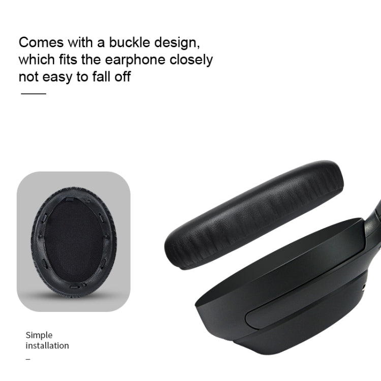 แผ่นรองหูฟังหนัง PU 2 ชิ้น สำหรับ Sony WH-1000XM4, WH-1000XM4(ดำ+หัวเข็มขัด), WH-1000XM4(น้ำเงิน+หัวเข็มขัด)