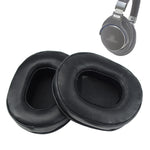 แผ่นฟองน้ำรองหูฟัง 2 ชิ้น สำหรับ Audio-Technica ATH-M50 / M40 / M50X / MSR7, หนังแกะสีดำ, หนังแพะสีน้ำตาล, หนังแกะสีเขียวขี้ม้า, หนังแพะสีดำ