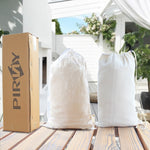 เปลผ้าใบมีพู่ขนาด 200x150 ซม. สำหรับตั้งแคมป์กลางแจ้ง พร้อมไม้, ลายทางสีสัน, ลายทางสีชมพู, สีขาว