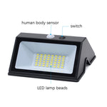 ไฟผนังโซลาร์เซลล์ตรวจจับร่างกาย 48 หลอด LED รุ่น N770