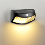 ไฟผนังโซลาร์เซลล์สวนกลางแจ้ง 8 หลอด LED ตรวจจับอินฟราเรด, แสงขาว, แสงอุ่น