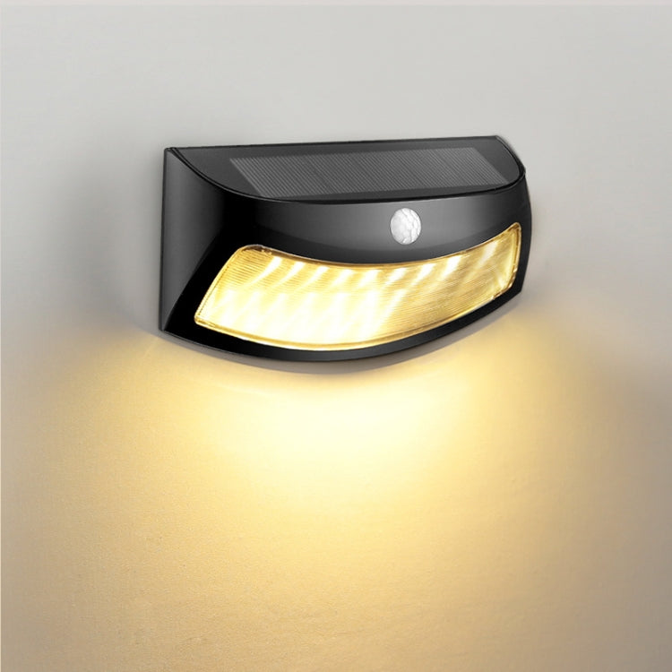 ไฟผนังโซลาร์เซลล์สวนกลางแจ้ง 8 หลอด LED ตรวจจับอินฟราเรด, แสงขาว, แสงอุ่น