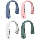 พัดลมพกพาแบบแขวนคอ USB รุ่น F2 สีขาว ชมพู น้ำเงิน เขียว