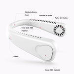 พัดลมพกพาแบบแขวนคอ USB รุ่น F2 สีขาว ชมพู น้ำเงิน เขียว